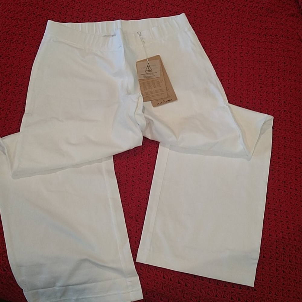 White cotton pants
